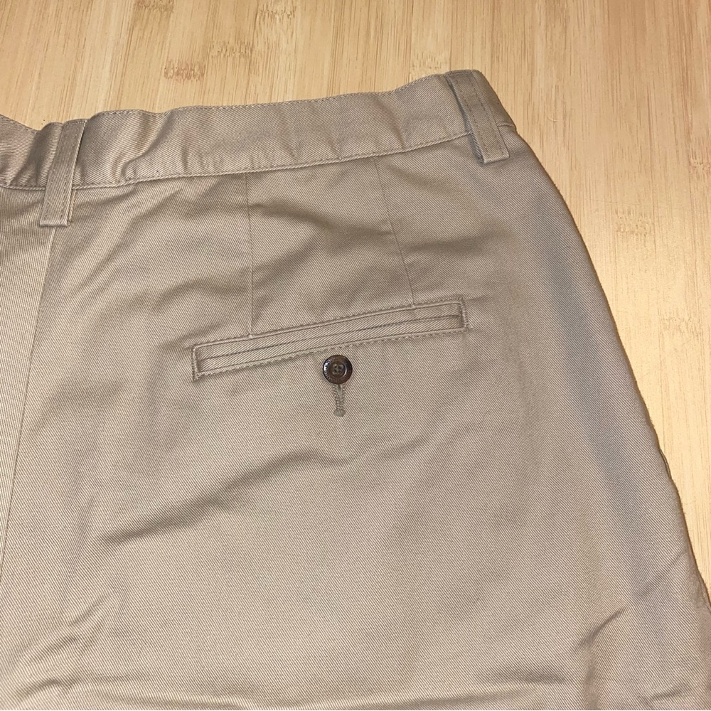 Eddie Bauer Pants Womens 14 Tan Khaki Double Pleat 100% Cotton Chinos - Picture 13 of 13